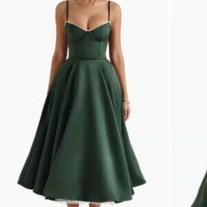 Hunter Green Mademoiselle Dress